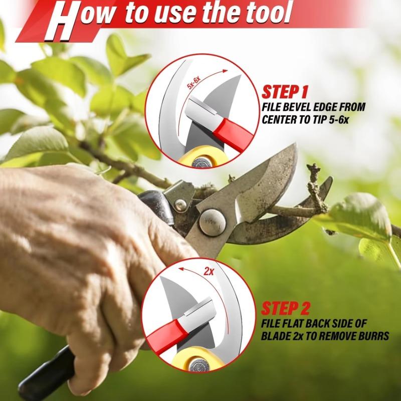 Alloy Steel Quick Sharpener Handheld Knife Sharpener Stone Portable Garden Kitchen Pruners Scissors Knives Grinding Tool