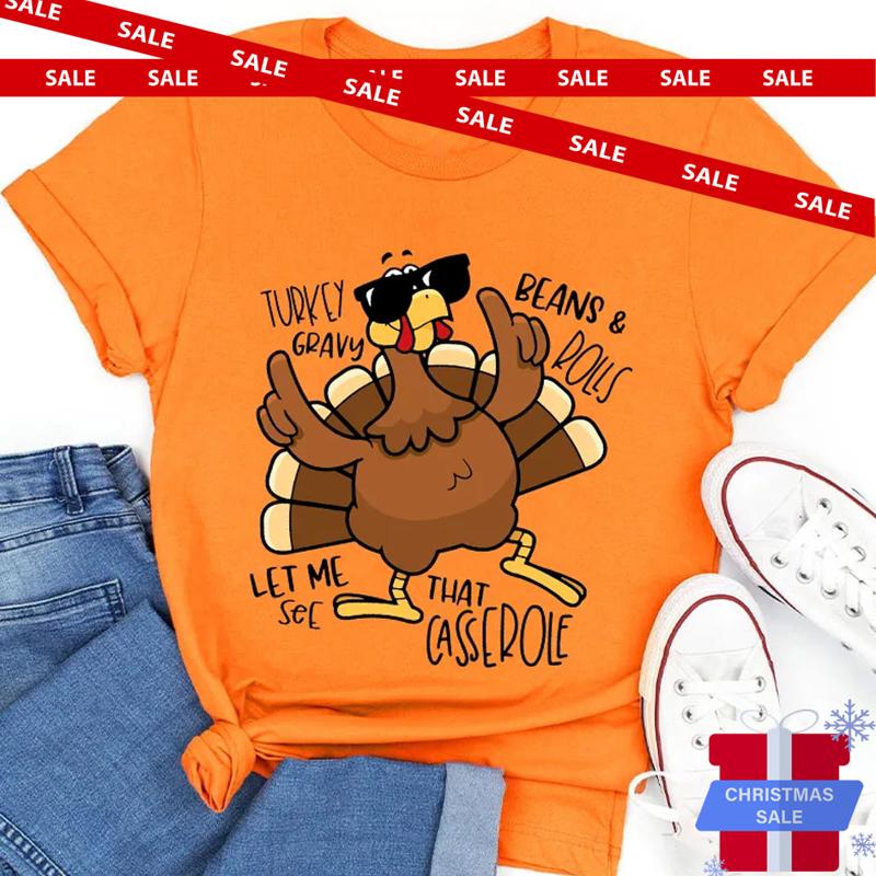 Turkey Thanksgiving Orange T Shirt
