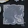 Dining Table decoration and accessories white mesh beads flower embroidery table place mat cloth Wedding Christmas placemat kitchen for Home