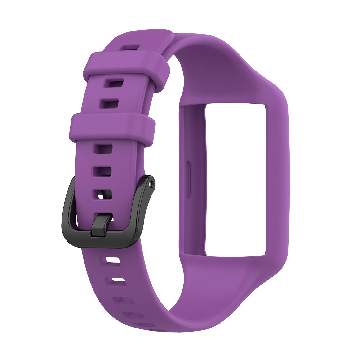 

Ремешок для Honor Band 6 Силиконовый Спортивный Ремешок для Часов Черная Стальная Пряжка Браслет для Huawei Band 7/6 с Защитой Рамки Часов For Huawei Band 6