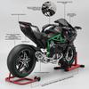 1:6 1:9 Kawasaki H2R Bootable Sprayable Dynamic Alloy Metal Diecast Motorcycle Model Sound And Light Birthday Gift Box For Boy