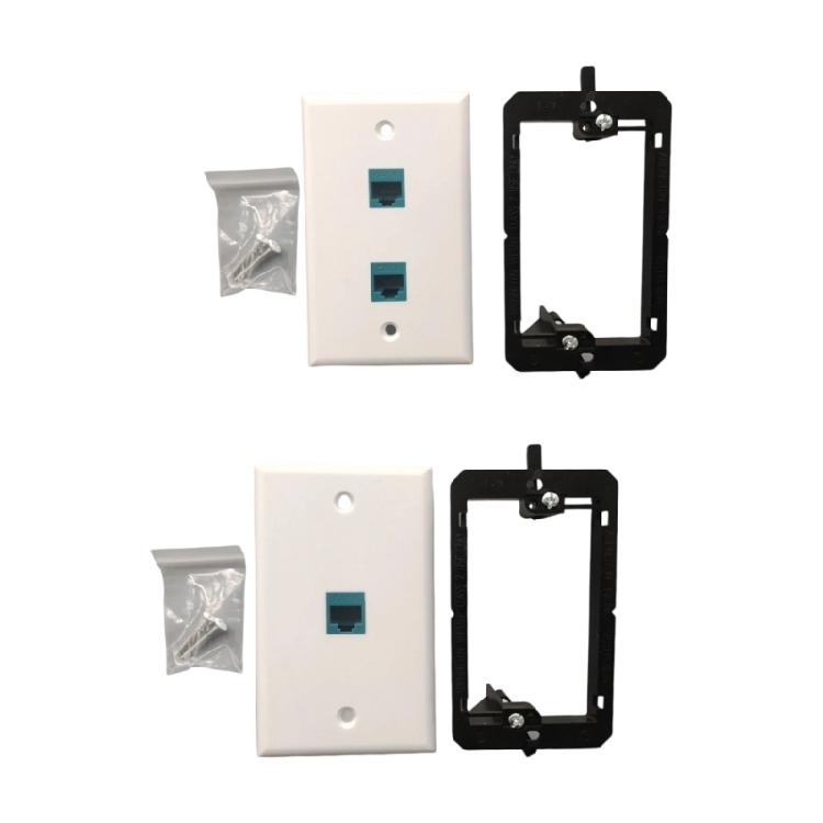 Ethernet Wall Plate Coupler Face Plates Female to Female Wall Inline Coupler Plates for Home Office Networking