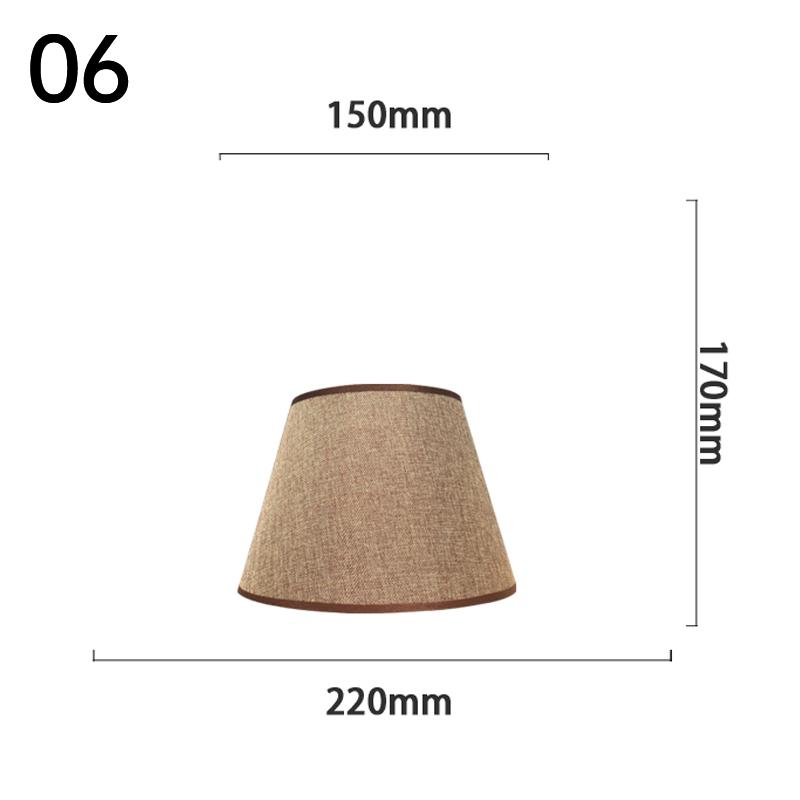 Table Lamp Shade Retro Linen Fabric Lampshade Bedroom Bedside Lamp Studies Hotel Wall Lamp Lampshade Floor Light Cover E27