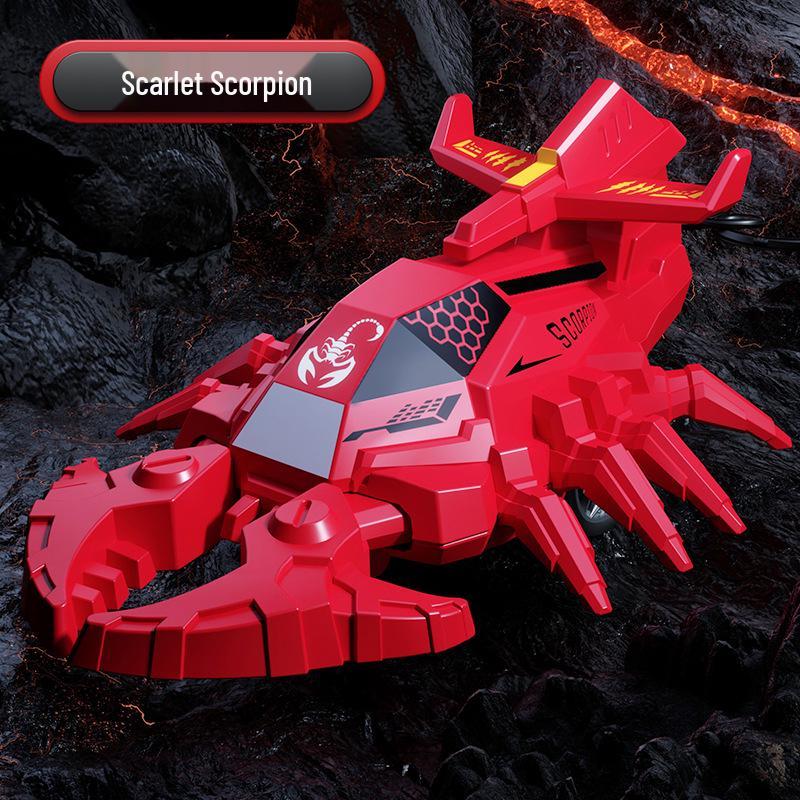 Kids Inertia-Powered Stunt Scorpion Car - Rotating, Drop-Resistant Toy Model