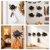 Creative Wooden Halloween Cartoon Spider Hook No-Drill Gothic Style Keys Holder Cute Wall Mounted Bag Hat Hooks Home Decor