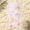 Cute Cartoon Kitten Printed Microfiber Beach Towel Quick Dry Soft Bath Towel For Kids Seaside Swimming