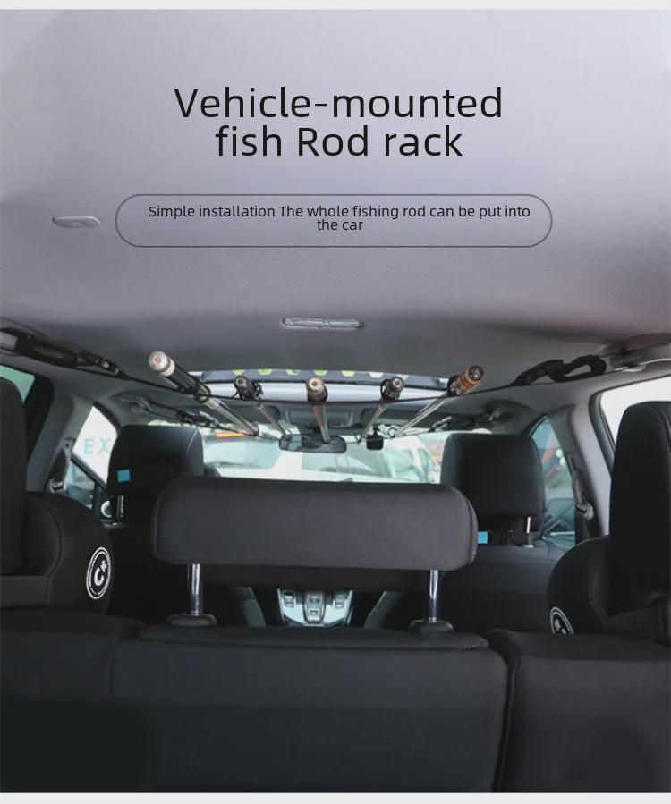 Utomhustakräcke för bil med förvaring för fiskespön och remmar