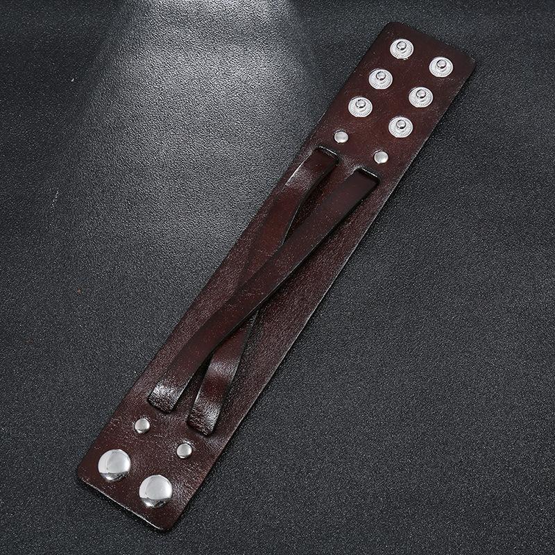 European and American Retro Bracelet Creative Simple Men's Punk Leather Bracelet