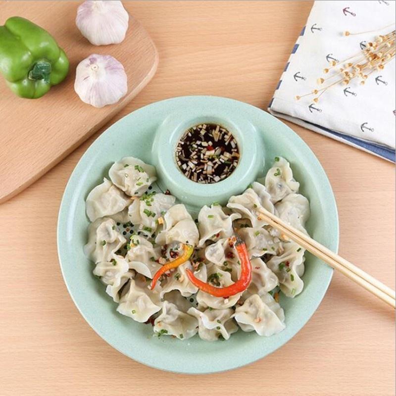 Knödelteller mit Saucenschale, Abtropffläche, doppelschichtiges Design in Lebensmittelqualität, Knödelschüssel, Küchenutensilien