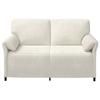2 Seater Sofa Cream 158 X 83 X 95 Cm Velvet
