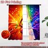 2D flat printing 2pcs Curtain Drapes Music Celebration Colors Digital Printed Polyester Drapes Seasonal Party & Holiday Decor