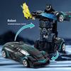 Children's 2025 new toy graffiti inertia deformation car racing one-click deformation robot