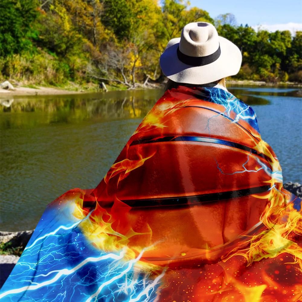 Fire Lightning Outdoor Flannel Blankets, Outdoor travel, Home Blankets, Fan Gifts,Suitable for All Seasons, Christmas Gifts. R1127027