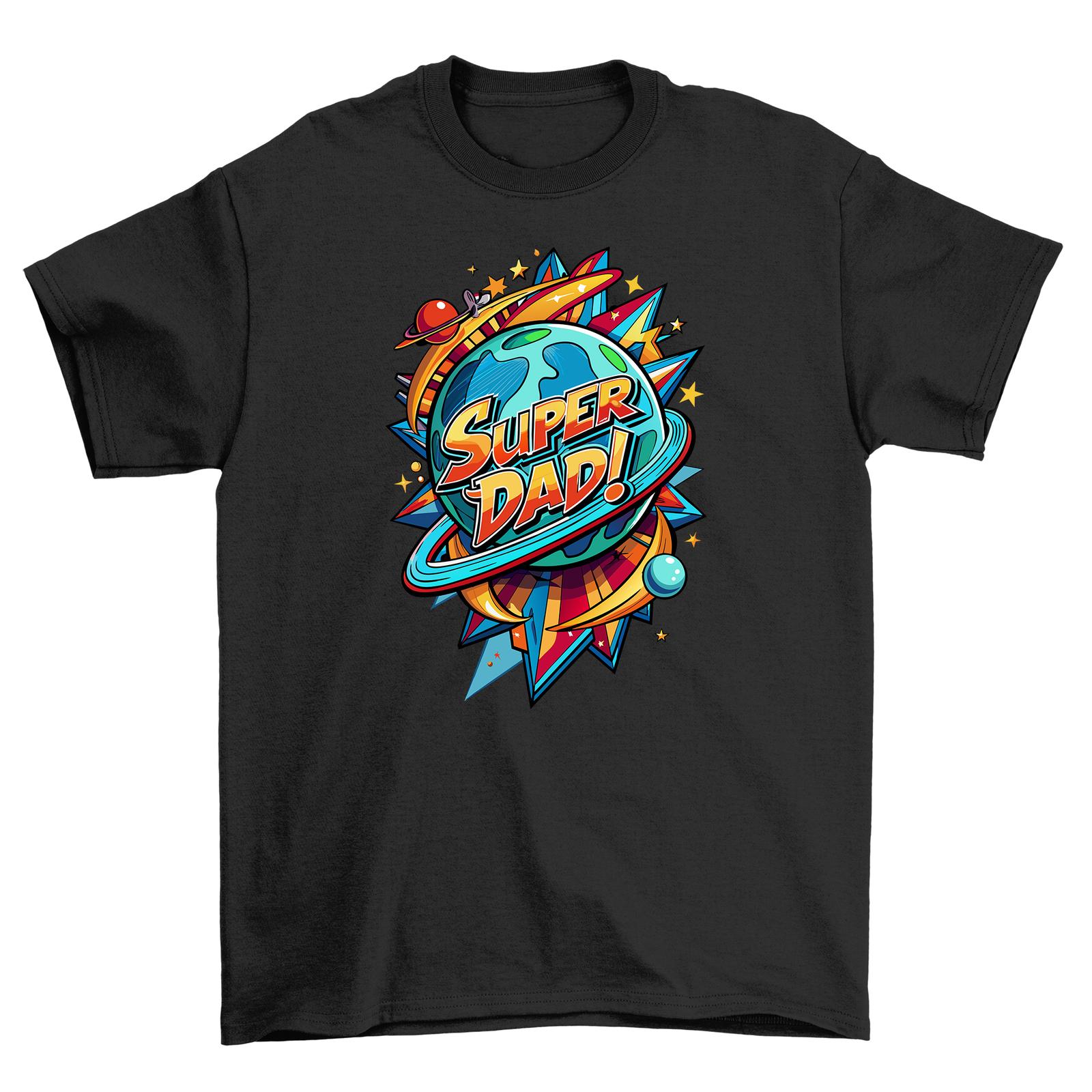

Super World Dad - Funny Super Dad T-Shirt Mens Womens Tees Top, Ideal Gift for the Heroic Father in Y XL