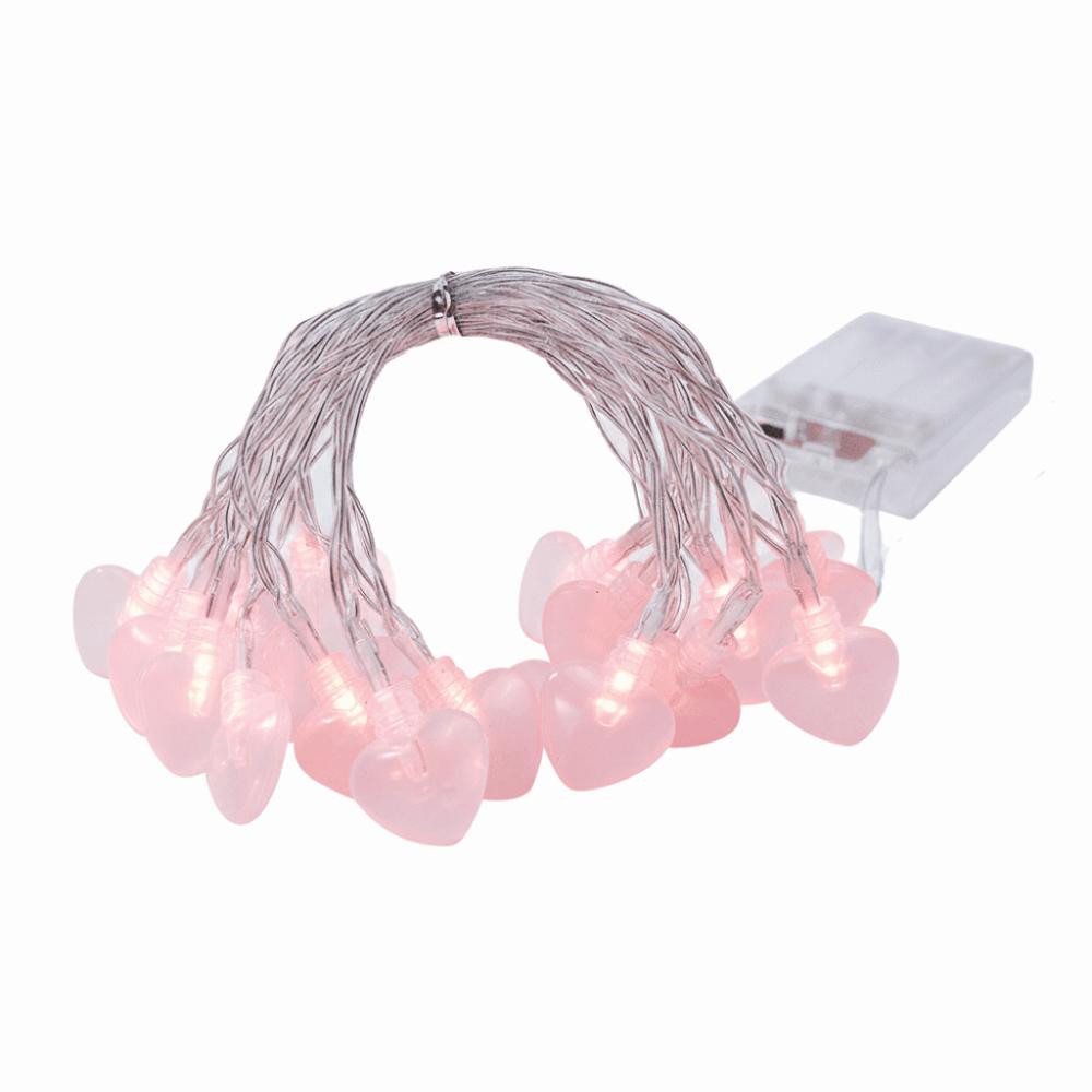 Battery Operated Love Heart Fairy Light Garland Romantic LED Valentines Day Decor  Party Decoration