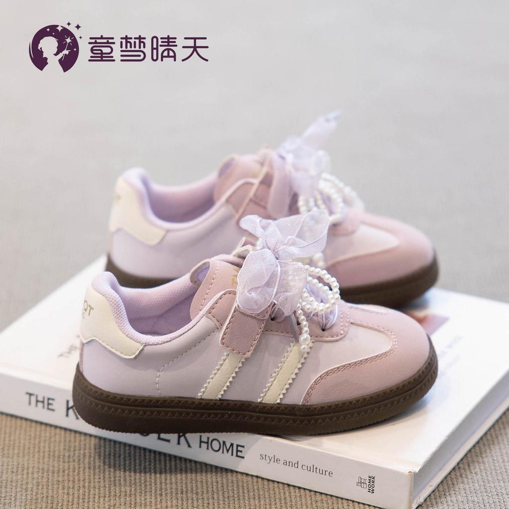 Children's Shoes Sports Shoes 2025 New Girls' Moral Training Shoes Retro Little Girl Board Shoes Autumn and Winter Middle and Old Children's Shoes