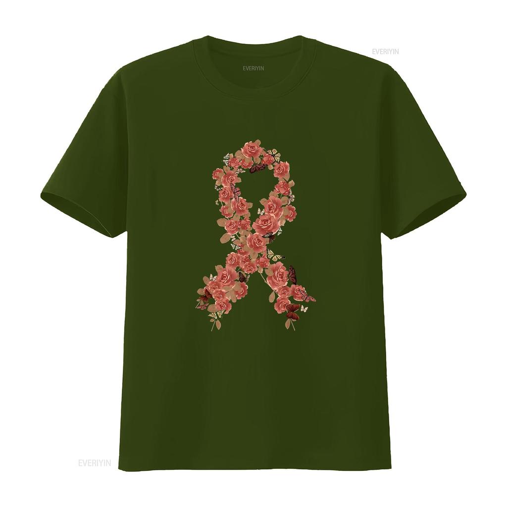 Womens Peach Ribbon Uterine Endometrial Cancer Awareness T Shirt Black 2X Large vintage Washed Unisex fashion Slightly