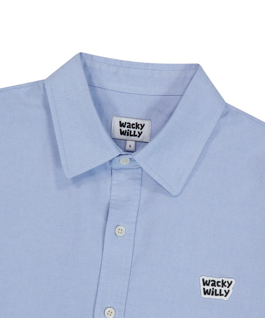 WACKY WILLY Kiki Oxford Long Sleeve Shirt Blue