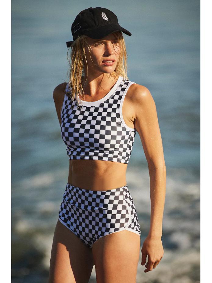 

High-End Plaid Print Bikini for Women - European & American Style XL