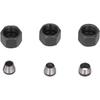 6Pcs Router Collet Replacement Carbon Steel Router Collet Chuck Adapter with Nut 6mm 6.35mm 8mm for Trimmer Engraving Machine