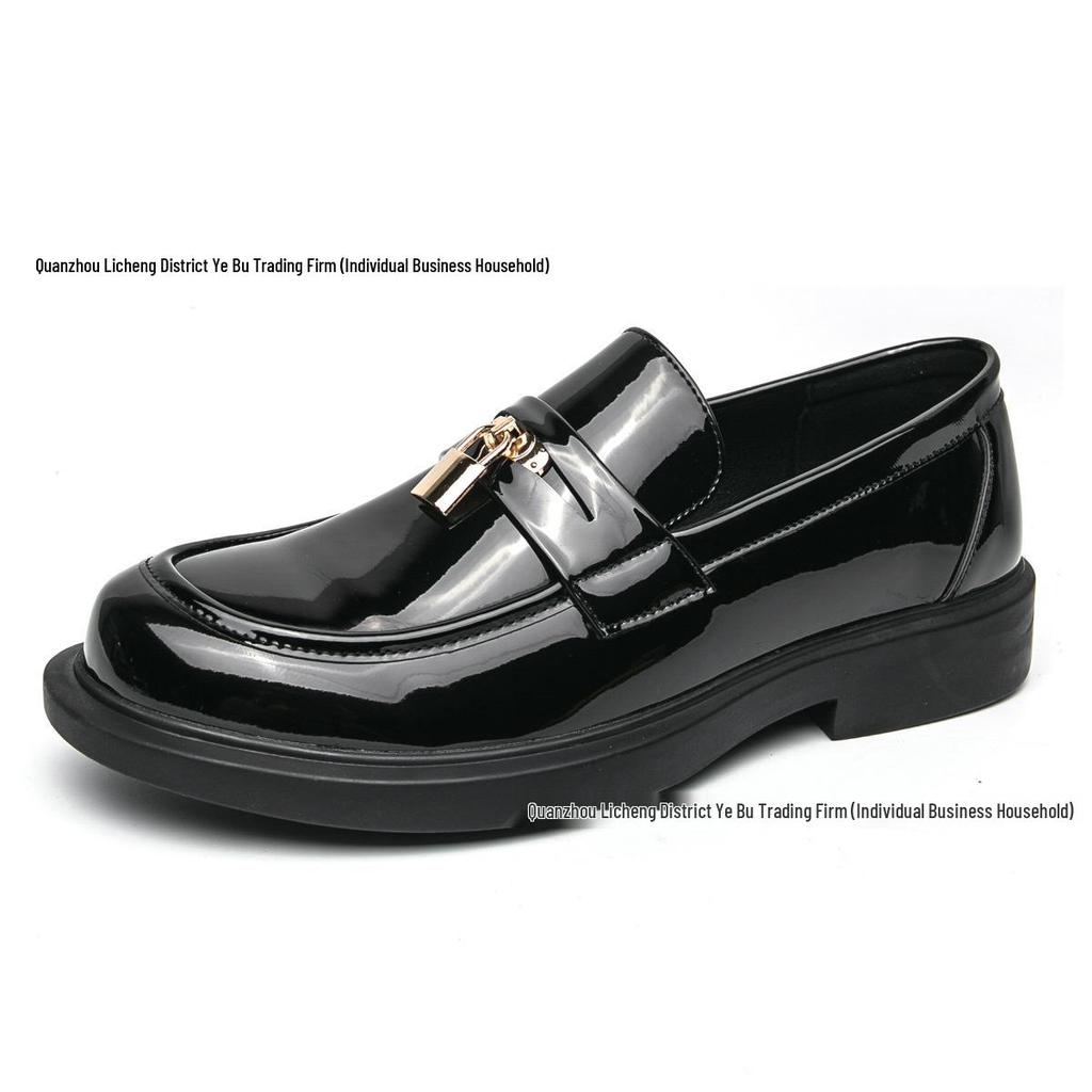 Men's Plus Size Leather Slip-on Loafers: Formal & Casual Thick Sole Shoes