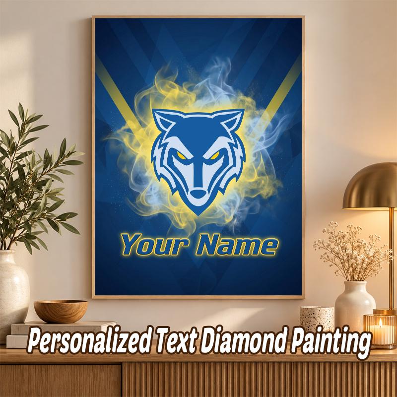 Warrington Wolves Custom Name Text 5D Diamond Painting Kit DIY Full Drill Diamond Art Decoration