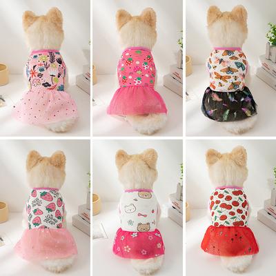 New Cat Dog Mesh Skirt Princess Dress Summer Ultra-thin Cool Cat Pet Clothes
