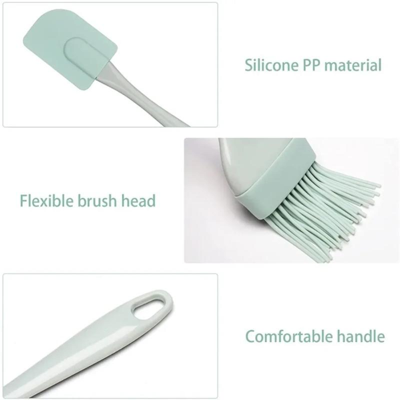 3 Stück/Set Kuchencreme-Spatel Ölpinsel Backset Weicher Schaber Silikonschaber Backwerkzeug