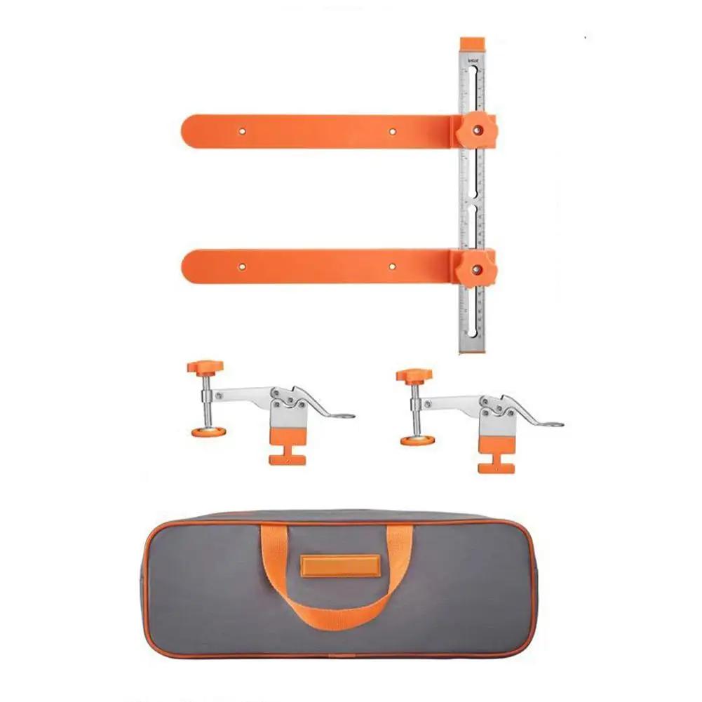 Drawer Slide Installation Jig Kit, Drawer Slide Tool, Precision Cabinet Hardware Jig, Shelf Pin Jig Hinge Jig for Cabinets E0Z9