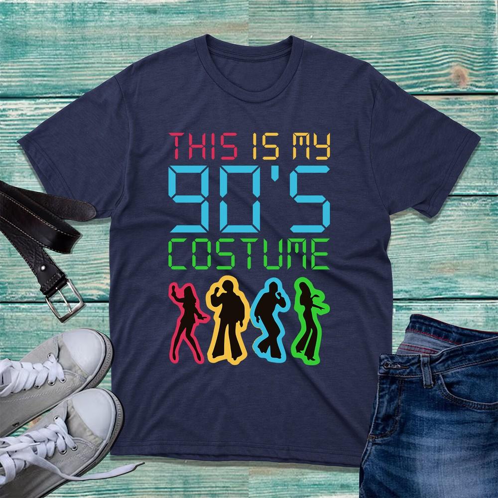 This Is My 90s Costume Tshirt Birthday Vintage Retro Style Party Costume Top S