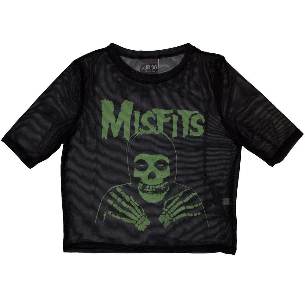 Misfits Ladies Crop Top: Green Hands (Mesh) (XX-Small) XL