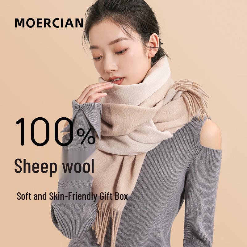 Mulxi Women's Luxury 100% Wool Scarf