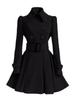 2018 Slim Fit European & American Women's Long Wool Coat with Belt