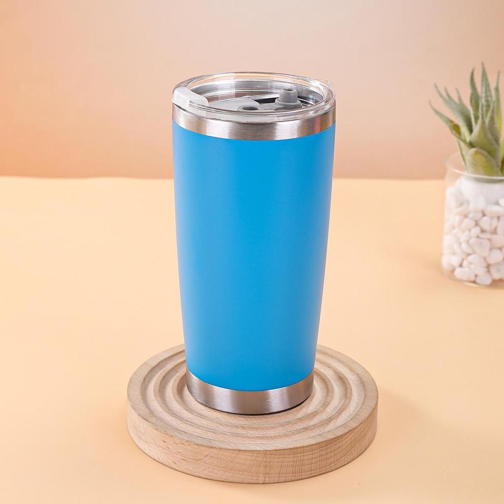 20oz Multicolor Double-Wall 304 Stainless Steel Car Thermos with Lid
