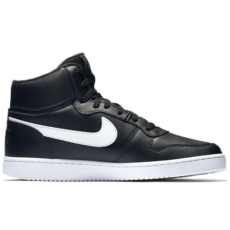 Nike EBERNON Scarpe da Skateboard Mid top da Uomo Nero Bianco AQ1773-002