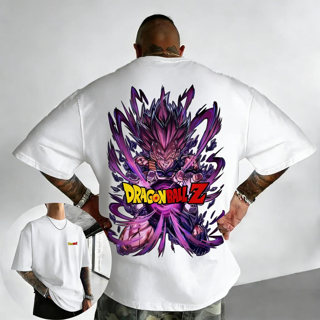 Dragon Ball Trendy Hot Items Anime Tshirt Summer New Vegeta Printed Mens and Womens Trendy Versatile Loose Casual Top