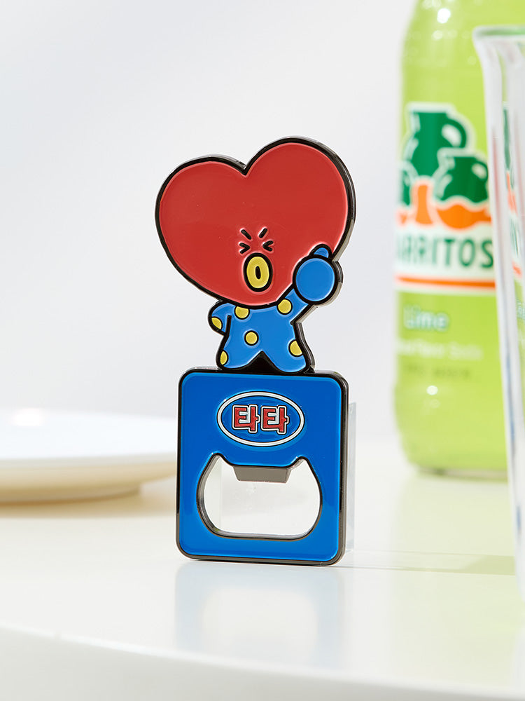 Official BT21 Korea-Exclusive Magnet Bottle Opener – 7 Characters (TATA, RJ, CHIMMY, COOKY, MANG, SHOOKY, KOYA)