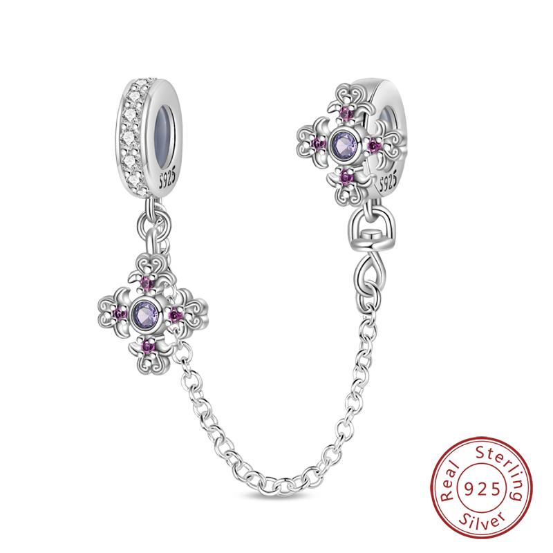 Copper Classic Purple Retro Heart Shape Lotus Angel Pattern Charms Beads Fit Qikaola Original Bracelets Diy Jewelry