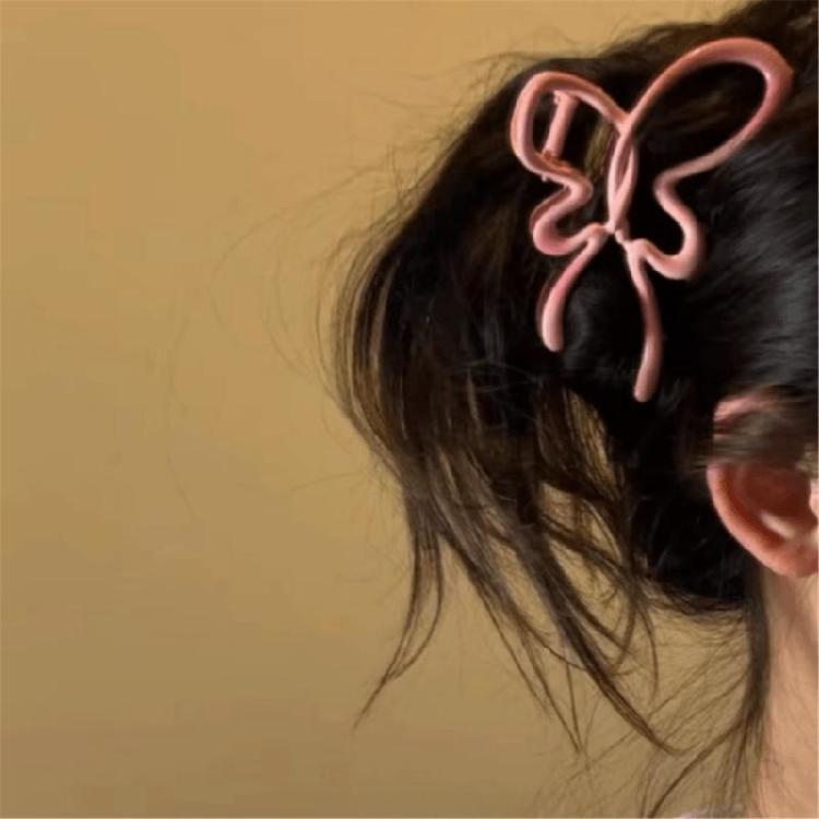 Temperament Ponytail Hair Claw Girl Hair Clip with Hollowed Butterfly for Braids