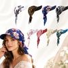 Breathable Women Printed Satin Headscarf Hat Summer Baseball Cap Outdoor Sun Hat  For Men Women