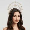 Rhinestones Crystal Goddess Crown Headband Gothic Wedding Bridal Headdress  Prom