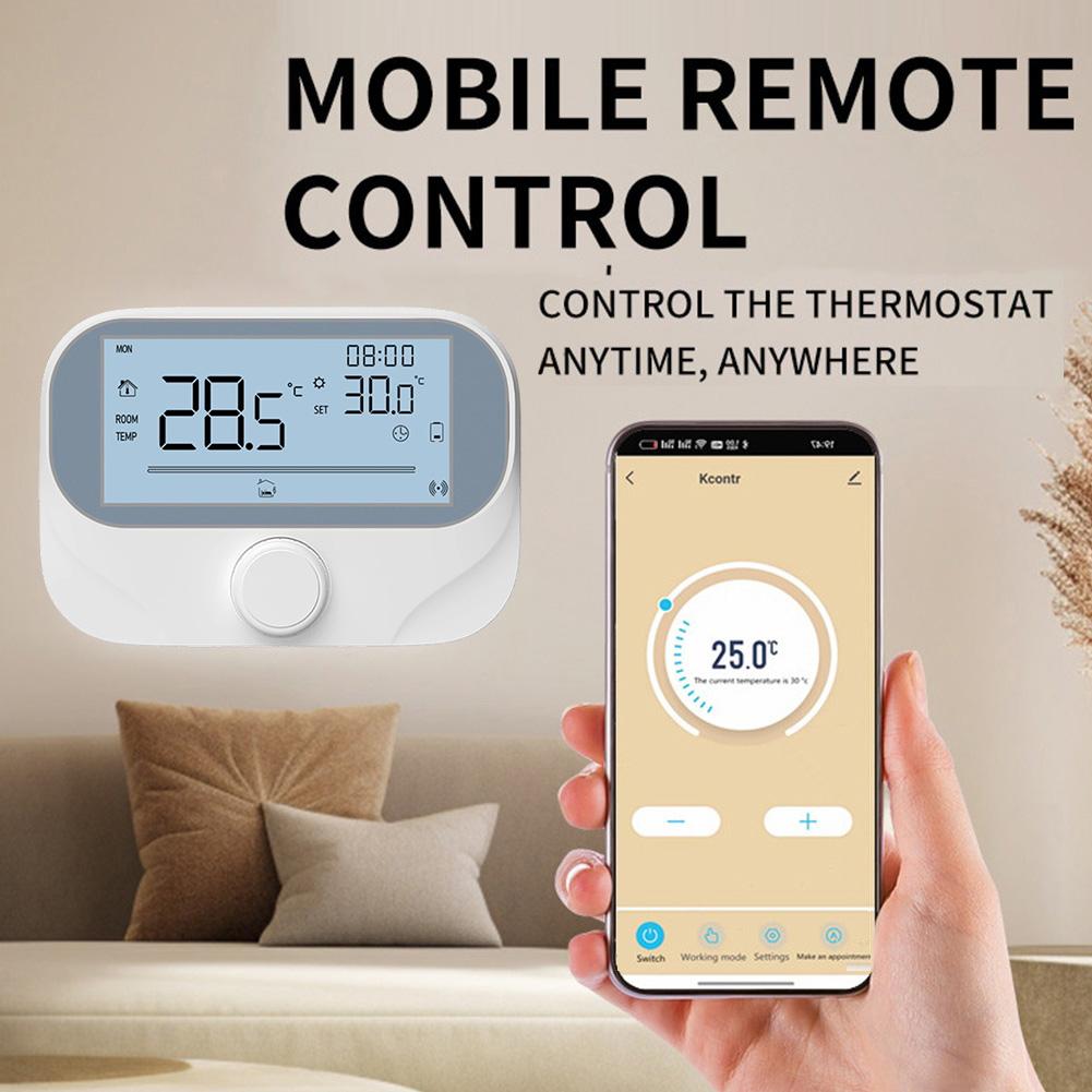 Smart Home Heating Wireless Thermostat Boiler Controller Smart Wireless Thermostat Control Rotary Knob For Precise Temp