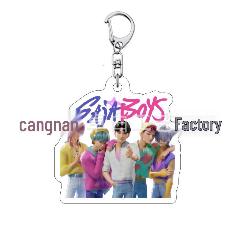 Kpop Demon Hunter Girl Group Keychain: Lumi, Zoe, Mira & Qin Yu Cute Acrylic Schoolbag Pendant