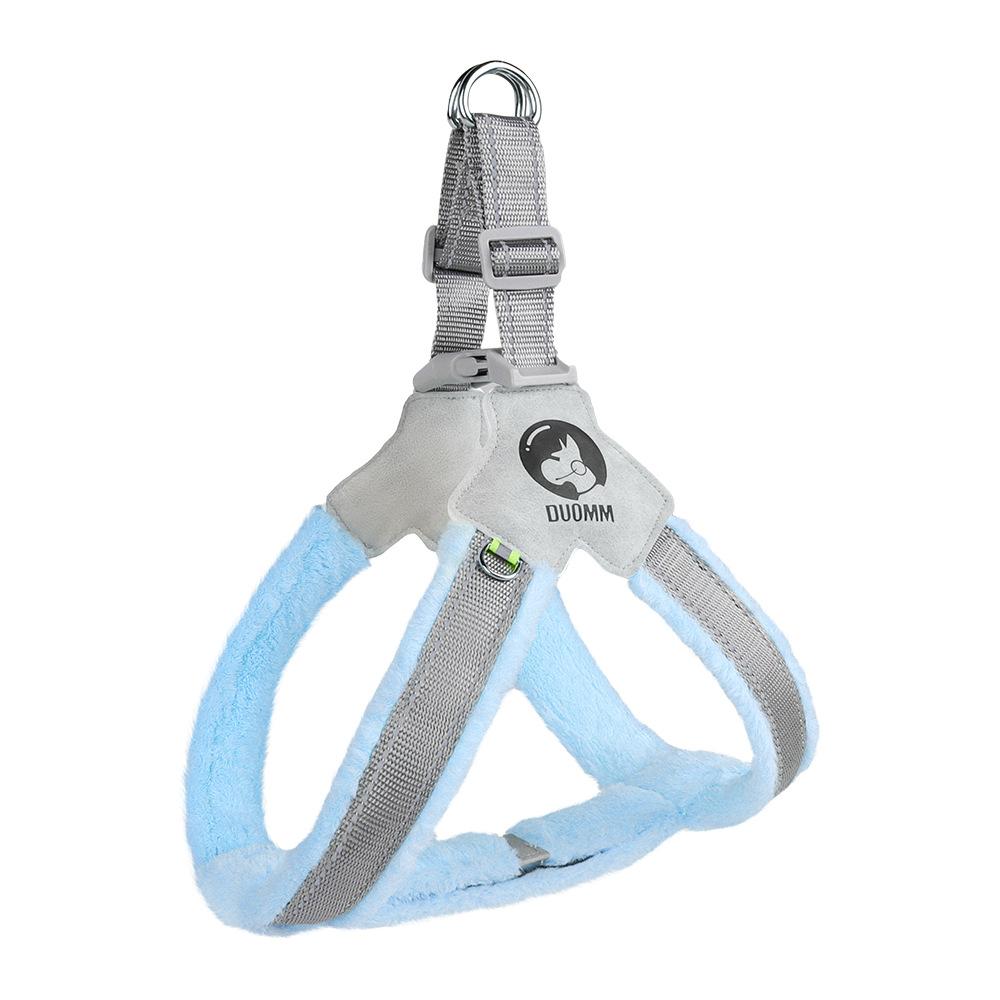 New Autumn and Winter Pet Leash  Thick Plush Dog Chest Strap Reflective Dog Walking Leash  Pet Leash