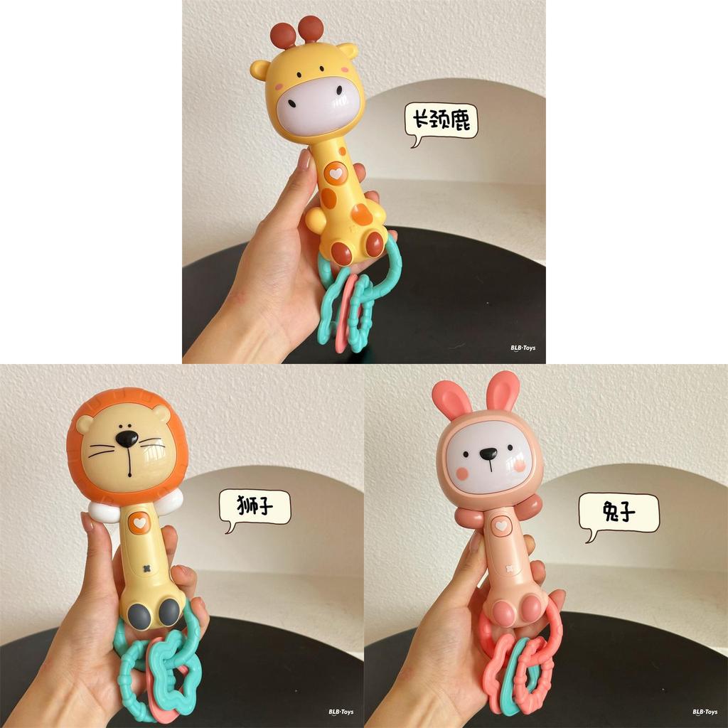 Unicorn Baby Sound Rattle Stick With Light For Auditory And Handeye Coordination Training