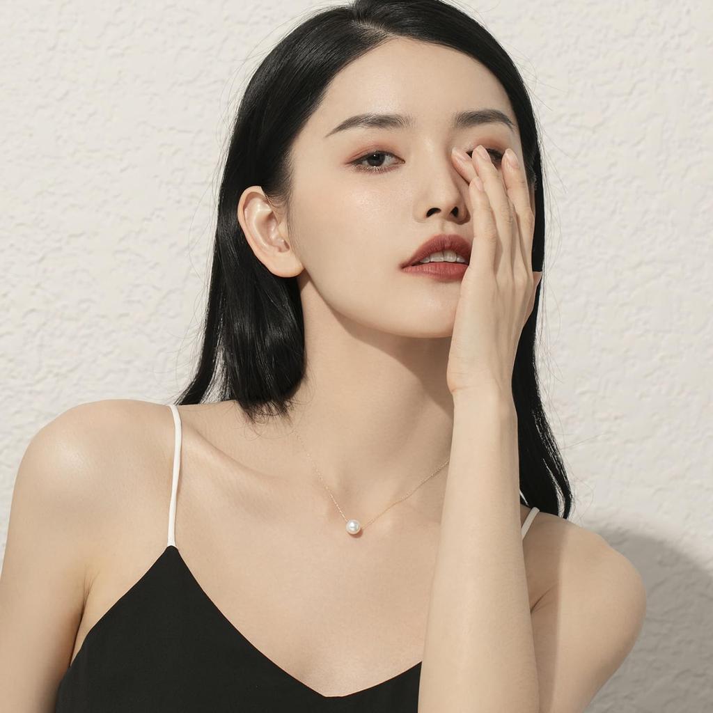 PEARL Made In Japan Natural Pearl Necklace for Akoya Pearl Everyday Single Pearl [KOKO JEWELRY] Women, Necklace, Casual, Wear, B. (8.5-8.9mm)