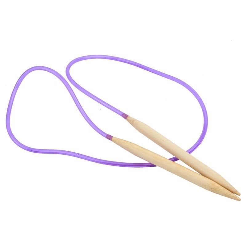 18 méret 2.0-10.0mm 80cm Bambusz Körkötőtű Készlet Színes Tubussal