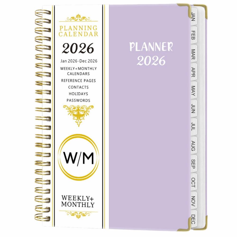 A5 Size 2026 Planner Notebook Yearly Schedule Daily Plan Yearbook Spiral Notebook  Office Supplies