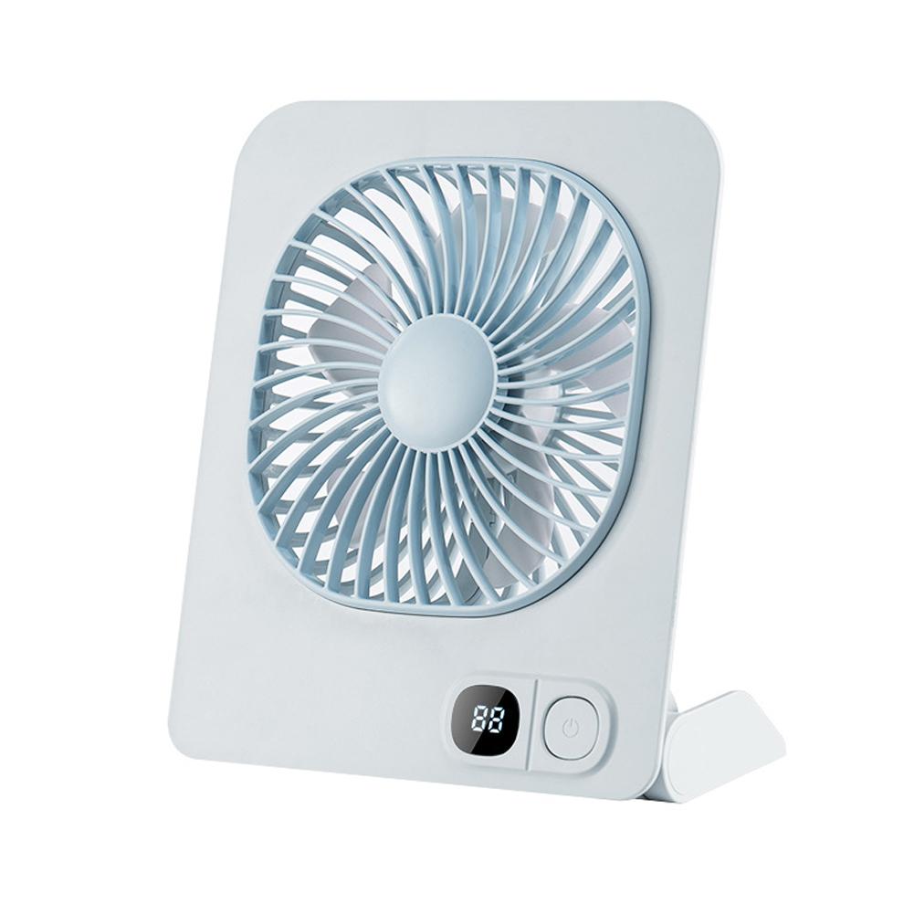 Desk Fan Table Portable USB Rechargeable Foldable Table Fan With 5 Gear Power Display Ultra Quiet Hang Fan For Office Home