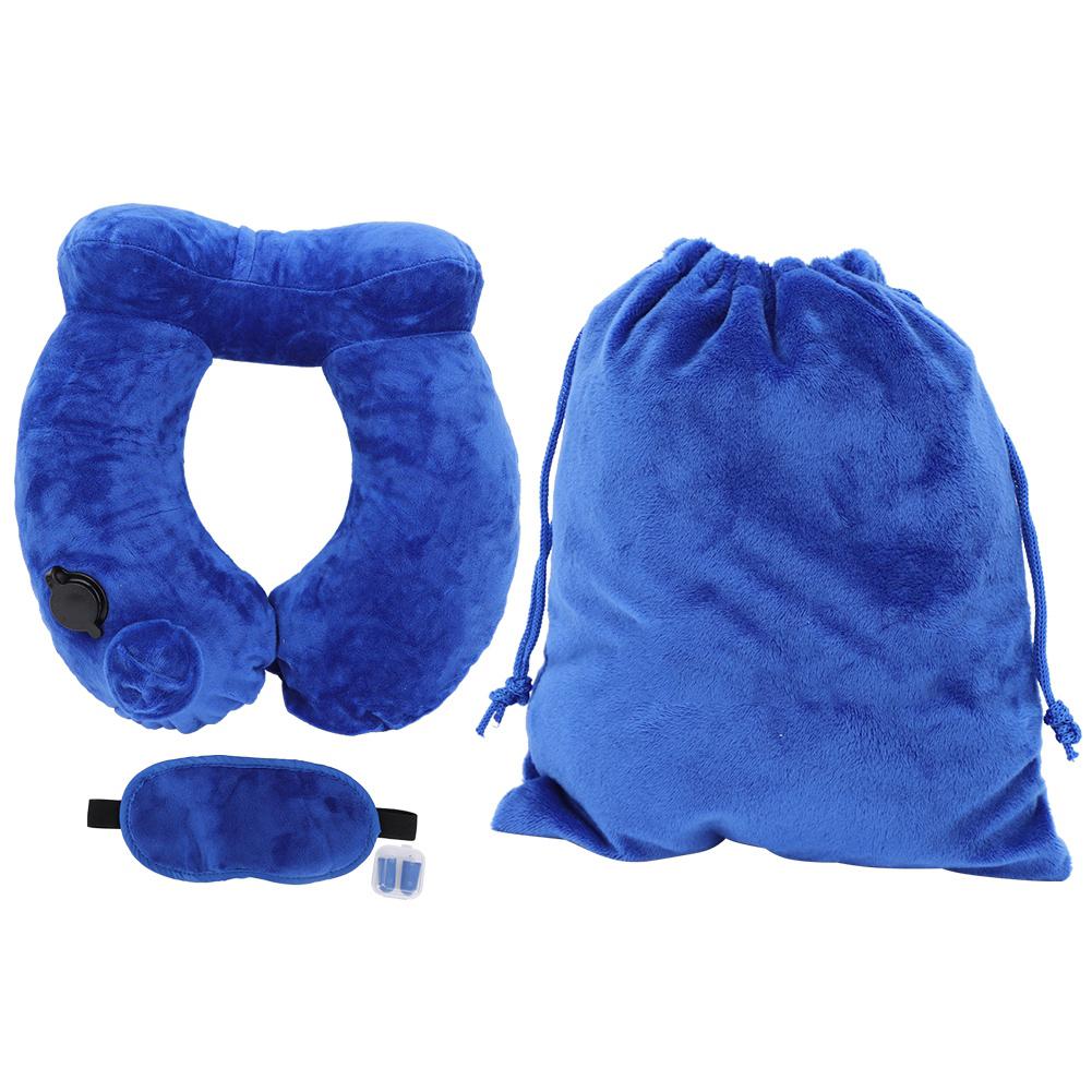 

32x30x10cm 4PCS Press Automatic Inflatable Travelling Pillow Multiple Purpose U Type Neck Support
